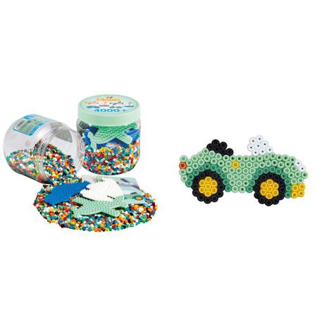 Hama Bügelperlen - 58140359 Kreatives Bastelset mit Stiftplatten & Kunststoffdose